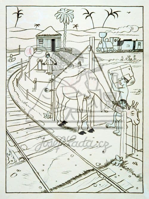 Železniční přejezd v Africe 1914