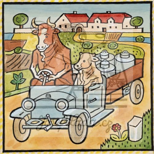 Ladovy veselé učebnice: Savci - Krávy 1925
